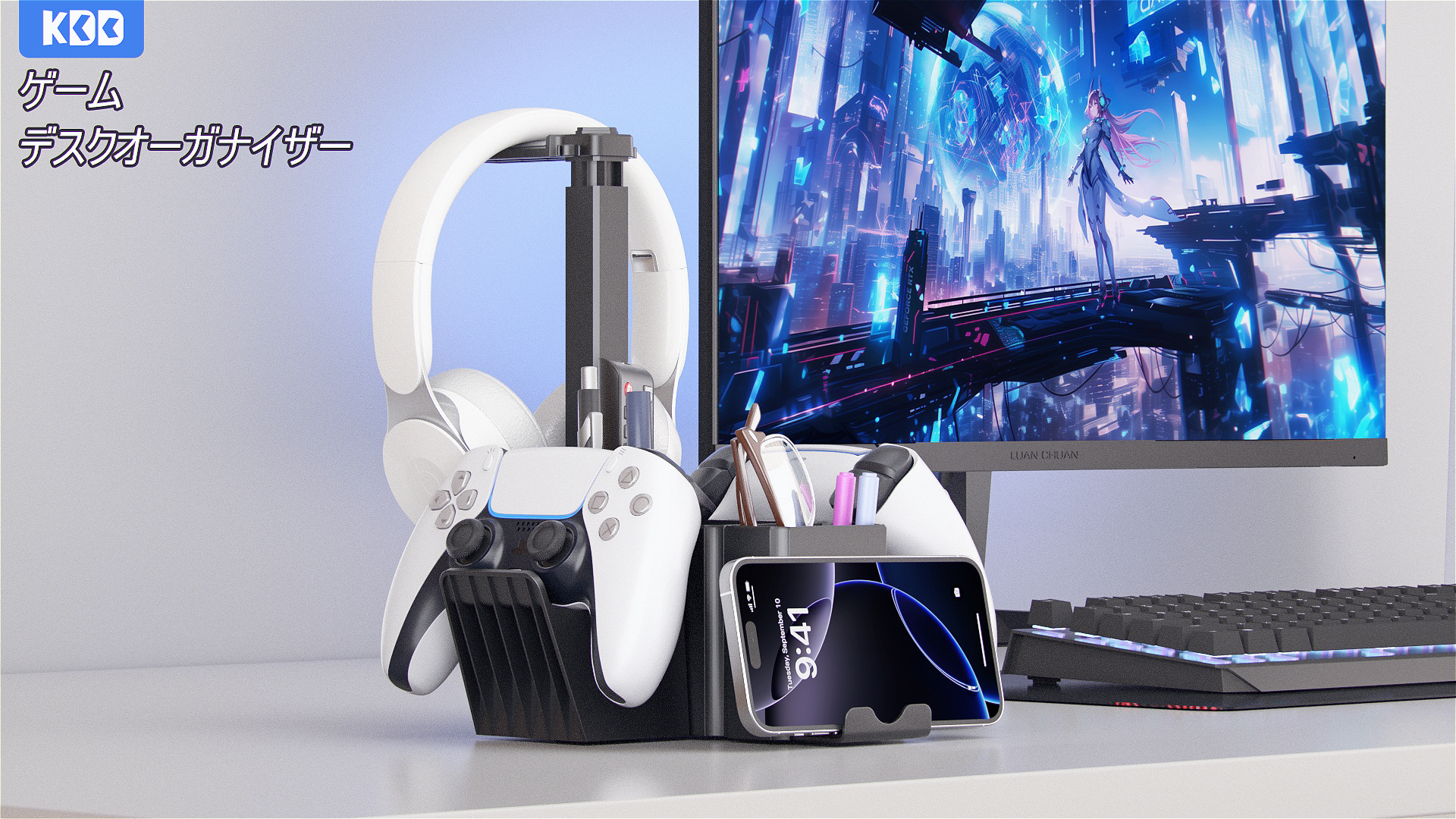 PS4 コントローラー2台,ヘッドホン Amazon.co.jp: KDD 5-in-1 コントローラースタンド ヘッドホンスタンド
